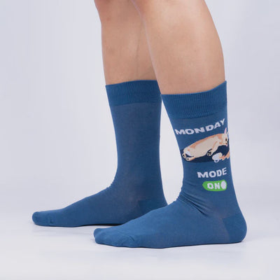 Sock it to Me Monday Mode On Men's Crew Socks 0614