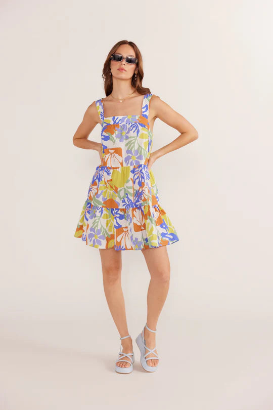 Mink Pink Dahlia Tiered Mini Dress / Tunic in Tropical