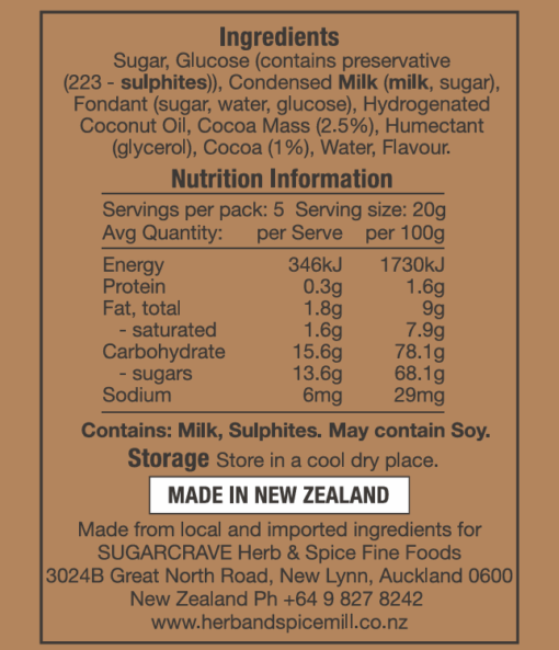 Sugar Crave Rich Chocolate Fudge 100g