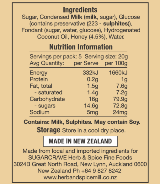 Sugar Crave Manuka Honey Fudge 100g