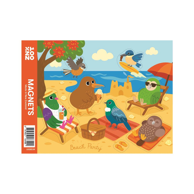 100% NZ Beach Party Magnet Set MGS001