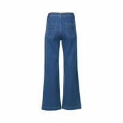 Vassalli 5015 Wide Leg Full Length Jean Blue Wash