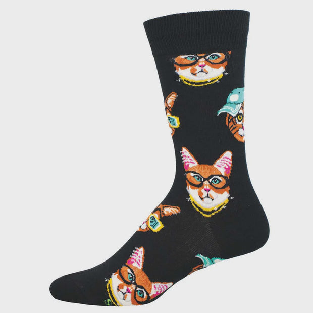 Socksmith One Cool Cat 3491 Socks Men's /  Large Unisex