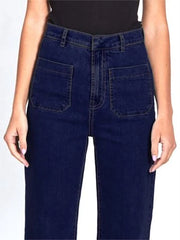 Monaco Jeans Milan High Rise Flare Jean in Dark Ink 313