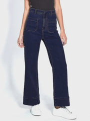 Monaco Jeans Milan High Rise Flare Jean in Dark Ink 313