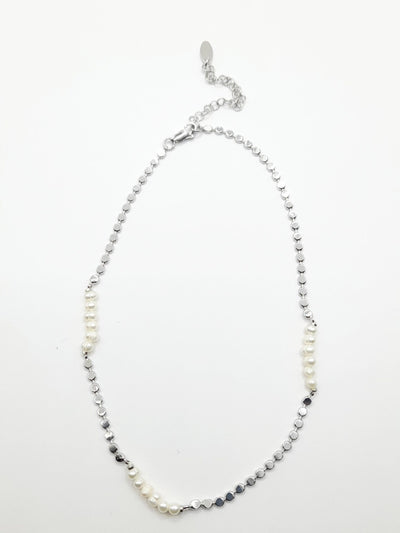 Some Mini Silver and Pearl Necklace 998