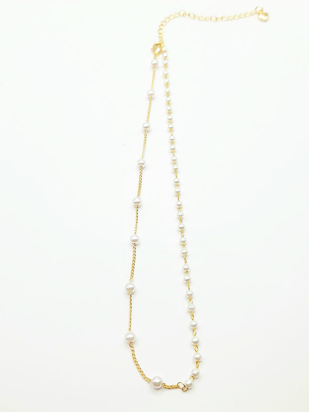 Some Mini Pearls Gold Plated Necklace 103