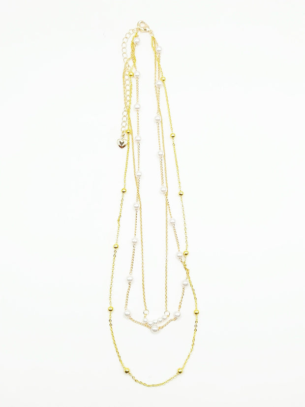 Some Mermaidia Gold Coloured Necklace with Pearls 107