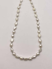 Some Freshwater Pearl with Silver Bead Necklace 127