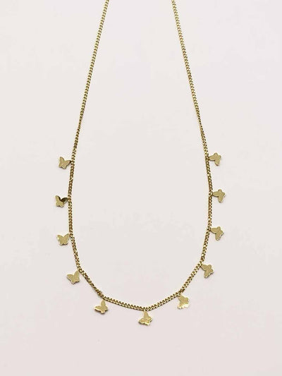 Some Gold Coloured Butterfly Chain Necklace 146