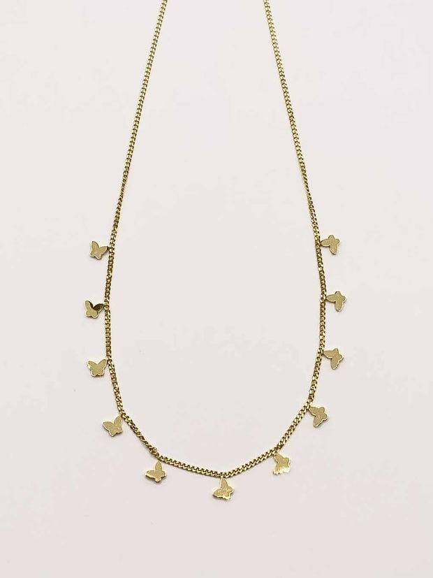 Some Gold Coloured Butterfly Chain Necklace 146