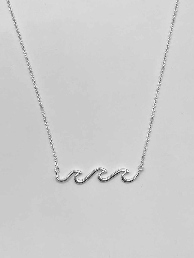 Some Sterling Silver Wave Necklace 992