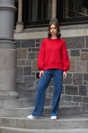 Knewe Note Sweater in Chilli Red K2016A