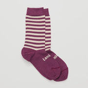 Lamington Merino Wool Crew Socks | CHILD | PLUM