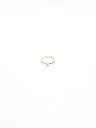 Some Sterling Silver Freshwater Pearl Dot Ring 408
