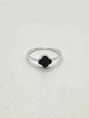 Some Sterling Silver Lucky Blossom Ring Black 423