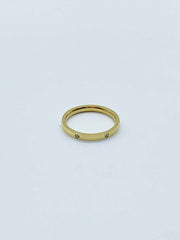 Some Gold Coloured Diamante Band Ring 453