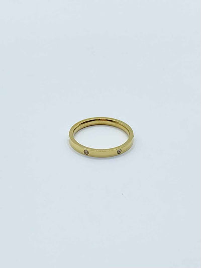 Some Gold Coloured Diamante Band Ring 453