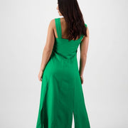 Vassalli 6074 Kelly Green Sleeveless Dress With Wide Straps