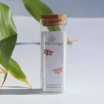 Little Taonga  Honey Bee Stud Earrings (shaped)