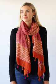 Archer House Small Geometric Print Scarf SC807