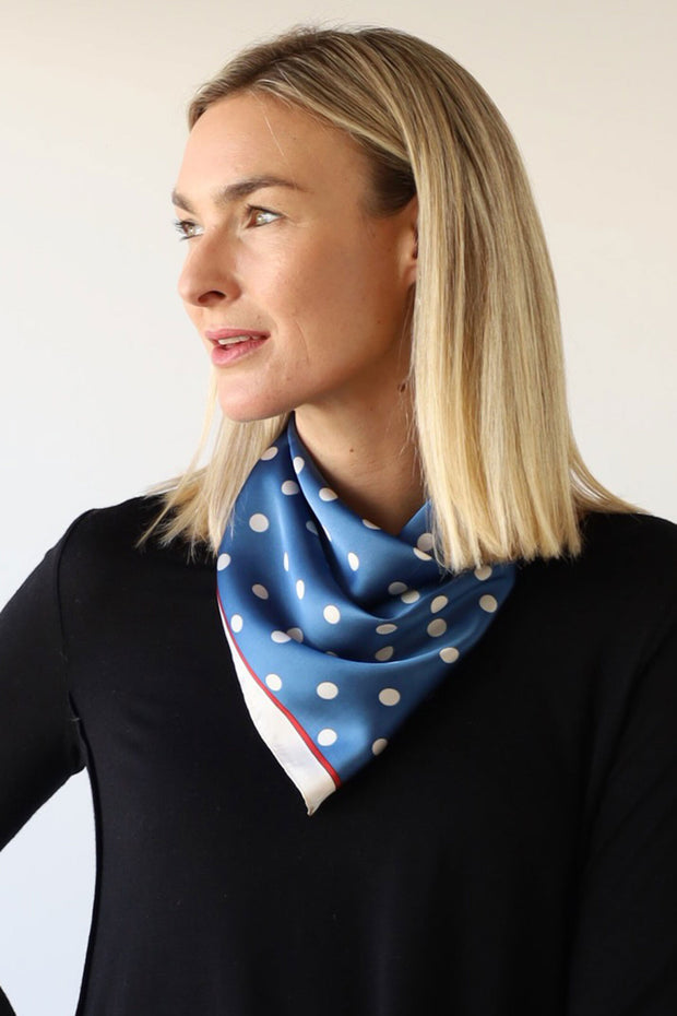 Archer House Polka Dot Silky Square Scarf – Feels like Silk  SC820