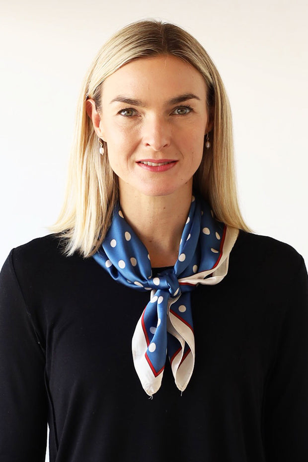 Archer House Polka Dot Silky Square Scarf – Feels like Silk  SC820