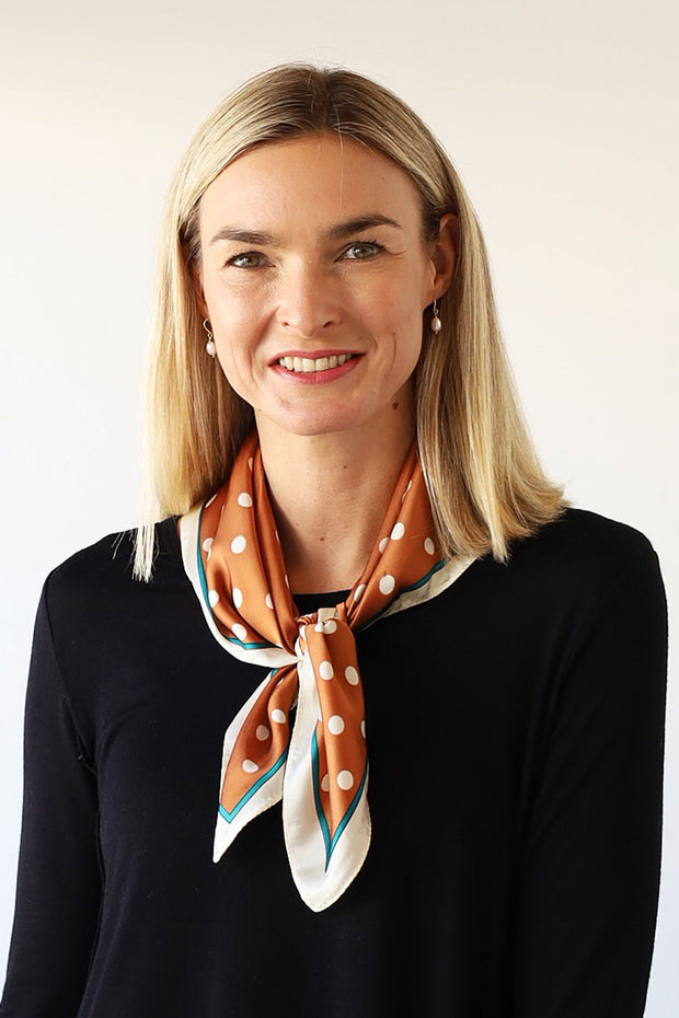 Archer House Polka Dot Silky Square Scarf – Feels like Silk  SC 820