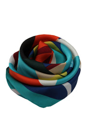 Archer House Abstract Flower Silky Square Scarf – Feels like Silk  SC822