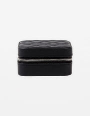 Stella and Gemma Jewellery Box Large Square Black Quilted 742