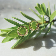 Little Taonga Fern Huggies Earrings Gold