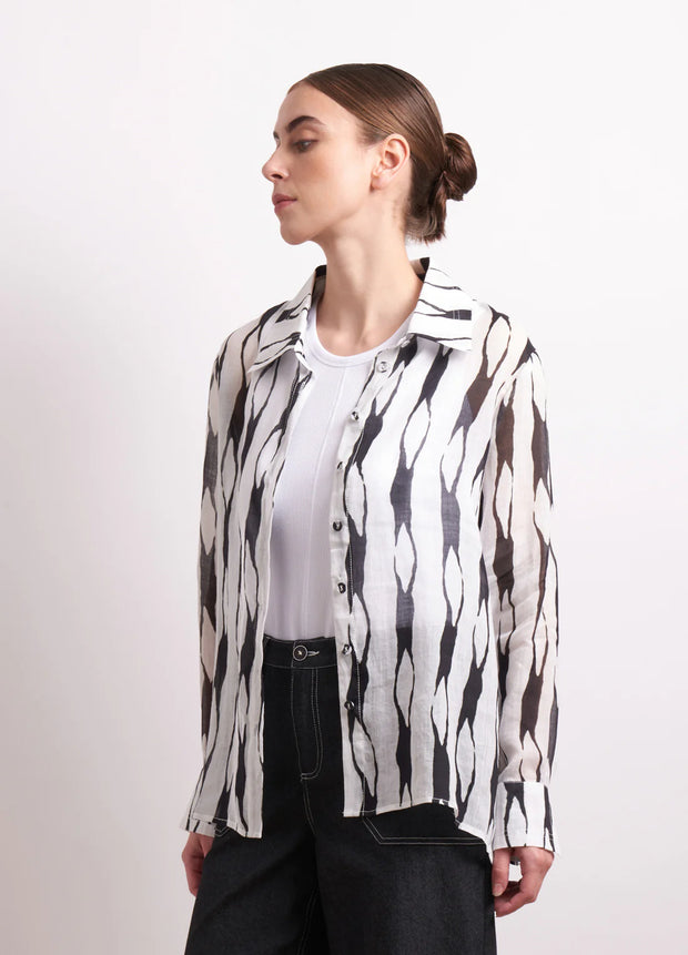 Neris Soft Focus Shirt in Liquorice 2812
