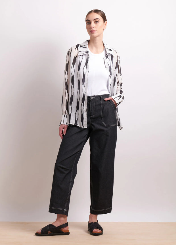 Neris Soft Focus Shirt in Liquorice 2812