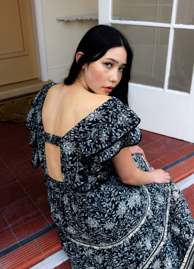 Neris Dark Romance Dress in Kohl 2820