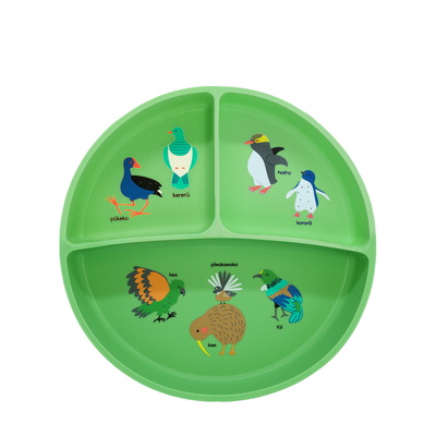 Moana Road Silicone Plate with 3 Sections NZ Birds 2560