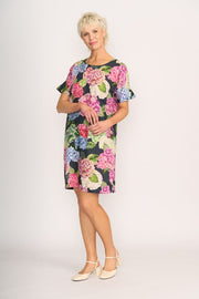 Preen Hydrangea Linen Shift Dress TP14561