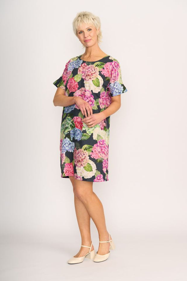 Preen Hydrangea Linen Shift Dress TP14561