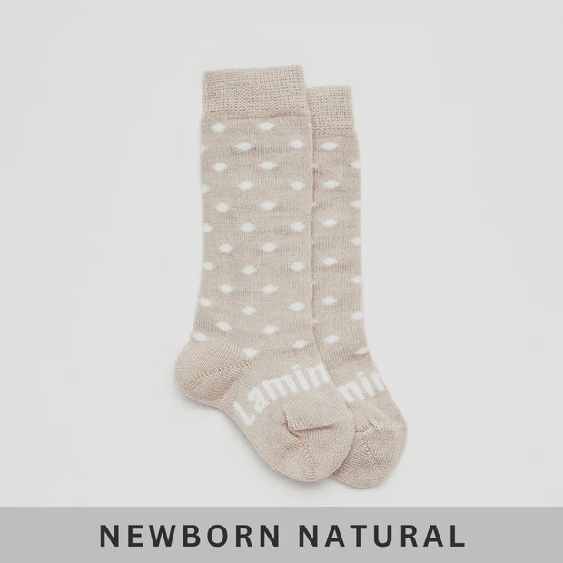 Lamington Merino Wool Knee High Socks | BABY | Truffle