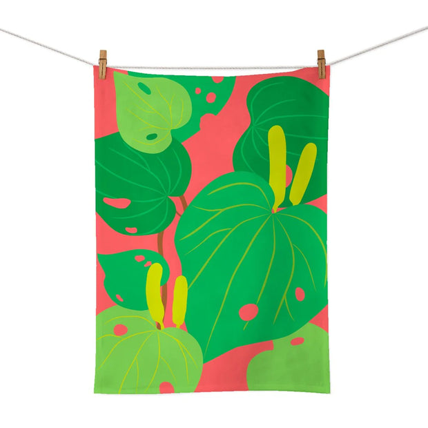 100% NZ Bright Botanical Tea Towel