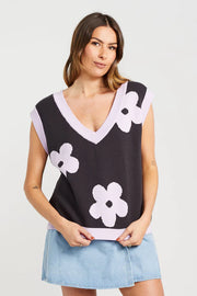 Thing Thing Bloom Vest in Coal Lilac 2352 03