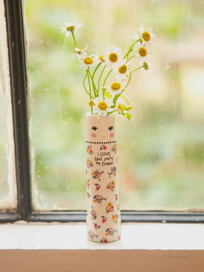 Natural Life Folk Friend Bud Vase I Love Friend 32