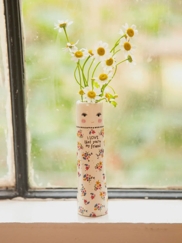 Natural Life Folk Friend Bud Vase I Love Friend 32