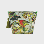 100% NZ Velvet Cosmetic Bag NZ Native Birds 013