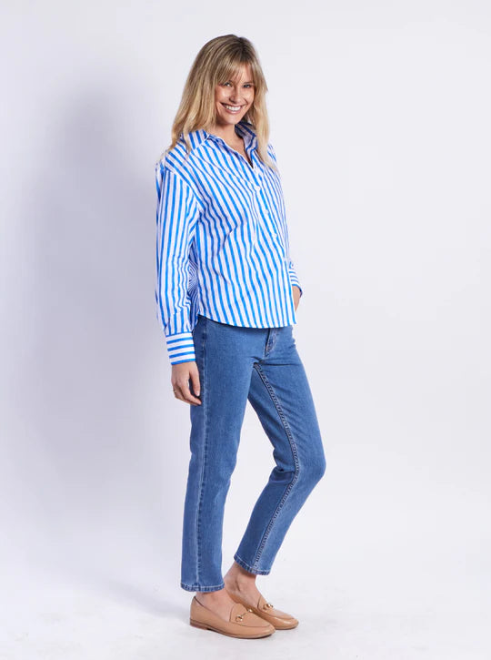 Leoni Ralph Shirt Blue Stripe