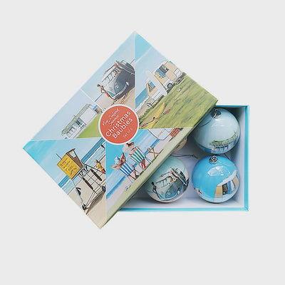 100% NZ Box of Six NZ Summer Christmas Baubles 014