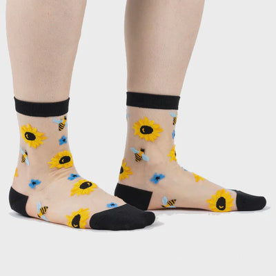 Sock it to Me You Are My Sunshine - Women's Sheer Crew Socks 003