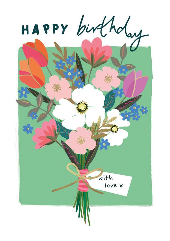 Hammond Gower - Happy Birthday Flower Bunch 002 - Birthday Card