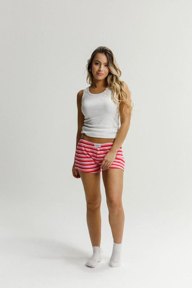 The Goodnight Society Jersey Boxers Candy Stripe