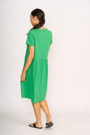 Foil Frill Seeker Dress in Kelly Green FO7908