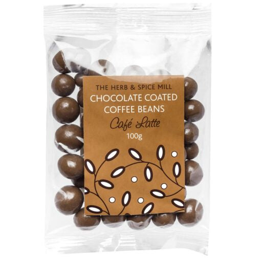 Herb and Spice Mill Cafe Latte Chocolate Coated Coffee Beans  Best Before 15 Oct 2025